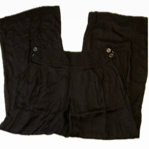 White House Black Market Black Wide Leg Pants Size 10 R